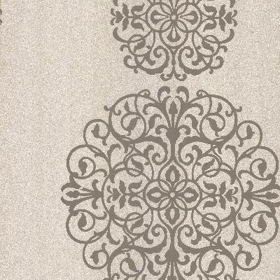 Brewster Wallcovering Iman Taupe Medallion Taupe