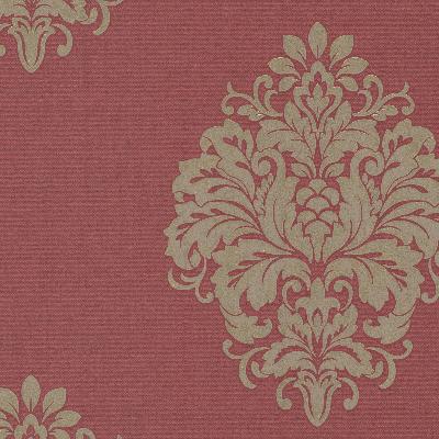 Brewster Wallcovering Duchess Red Damask Red
