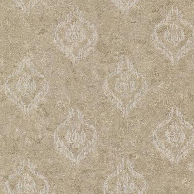 Brewster Wallcovering Benza Bronze Small Textured Damask Bronze