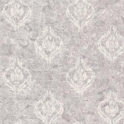 Brewster Wallcovering Benza Lavender Small Textured Damask Lavender