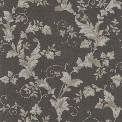 Mirage Thames Charcoal Leafy Scroll Charcoal
