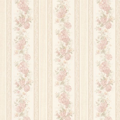 Mirage Tasha Blush Satin Floral Scroll Stripe Blush