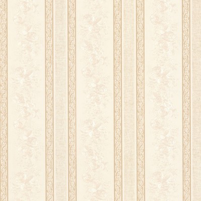 Mirage Trish Cream Satin Floral Scroll Stripe Cream