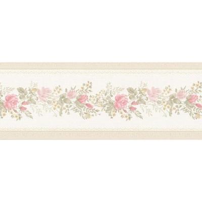 Mirage Alexa Pink Floral Meadow Border Pink