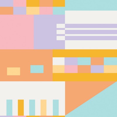 Brewster Wallcovering Multi Warm Kiki Shapes Peel & Stick Wallpaper Multicolor