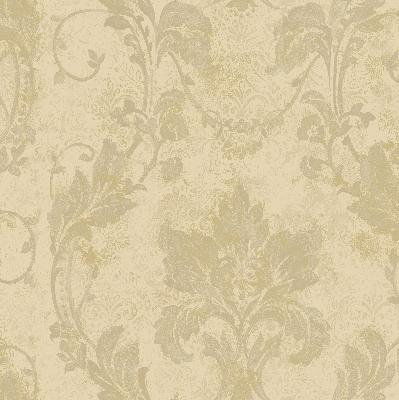 Brewster Wallcovering Irena Gold Delicate Damask Wallpaper Yellow