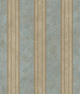 Brewster Wallcovering Giovanni Blue Tuscan Alternating Stripe Wallpaper Blue