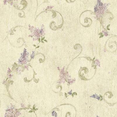 Brewster Wallcovering Neutral Lilac Acanthus Neutral