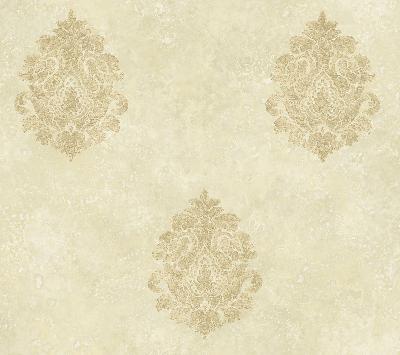 Brewster Wallcovering Neutral Baroque Damask Neutral