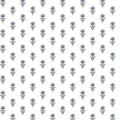 Brewster Wallcovering Libby Blue Heather Mini Floral Wallpaper Blue Heather