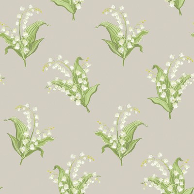 Brewster Wallcovering Farmington Stone Lily of the Valley Wallpaper Stone