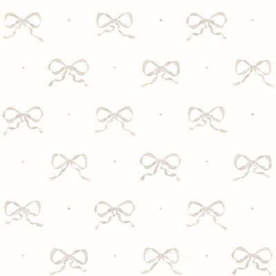 Brewster Wallcovering Emma Stone Large Bow Wallpaper Stone