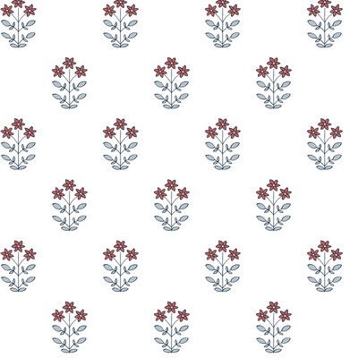 Brewster Wallcovering Kit Red Floral Wallpaper Red