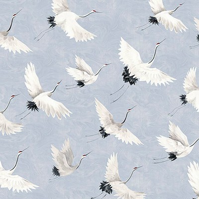 Brewster Wallcovering Crane You Later Ocean Blue Wall Mural Blues