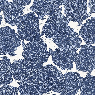 Brewster Wallcovering Roses Indigo Wall Mural Blues