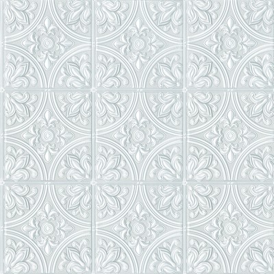 Brewster Wallcovering White Willa Wall Tile Peel & Stick Wallpaper Greys