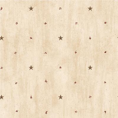 Brewster Wallcovering Marge Wheat Star Sprigs Toss Wallpaper Brown