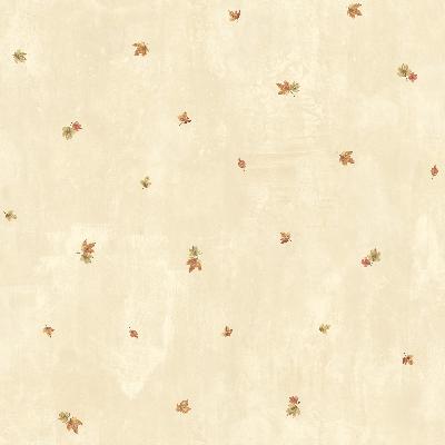 Brewster Wallcovering Welling Cream Maple Toss Wallpaper Gold