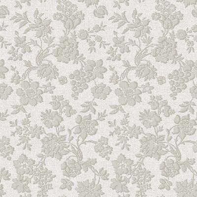 Brewster Wallcovering Stria Grey Floral Toss Wallpaper Neutral
