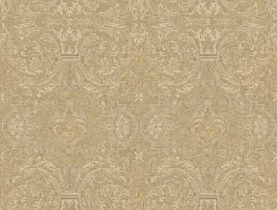 Brewster Wallcovering Guinevere Sand Baroque Marquetry Wallpaper Brown