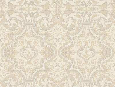 Brewster Wallcovering Guinevere Winter Baroque Marquetry Wallpaper Yellow