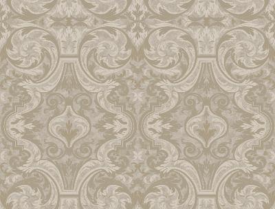 Brewster Wallcovering Guinevere Grey Baroque Marquetry Wallpaper Neutral