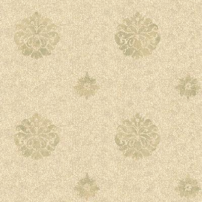 Brewster Wallcovering Meadow Yellow Medallion Wallpaper Yellow