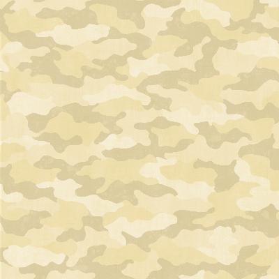 Brewster Wallcovering Sarge Cream Camouflage Wallpaper Cream