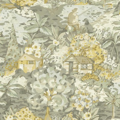 Brewster Wallcovering Yellow Grey le Forestier Peel & Stick Wallpaper Greys