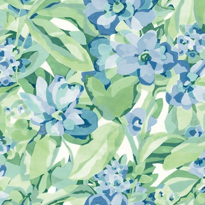 Brewster Wallcovering Heather Belles Fleurs Peel & Stick Wallpaper Greens