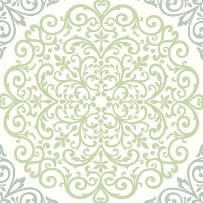 Warner Cassidy Mint Medallion Damask Mint
