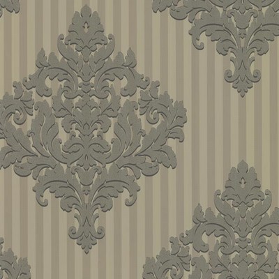 Warner Rowan Pewter Damask Stripe Pewter