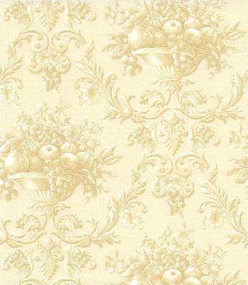 Brewster Wallcovering Marta Cream Orchard Ogee Wallpaper Yellow