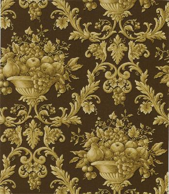 Brewster Wallcovering Marta Brown Orchard Ogee Wallpaper Brown