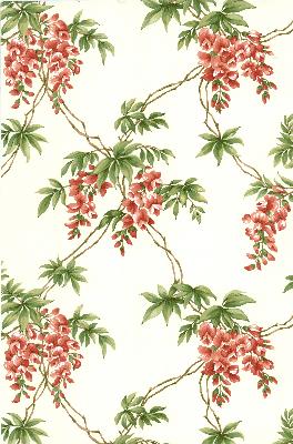 Brewster Wallcovering Annabelle Red Floral Toile Wallpaper Pink