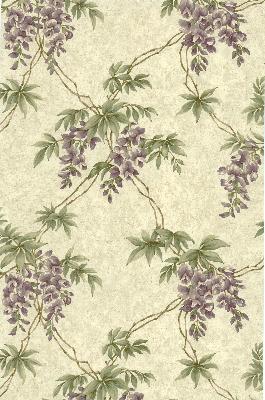 Brewster Wallcovering Annabelle Purple Floral Toile Wallpaper Purple