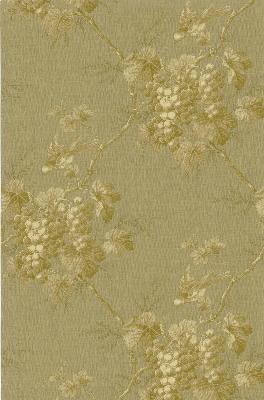 Brewster Wallcovering Napa Valley Gold Grape Toile Wallpaper Gold