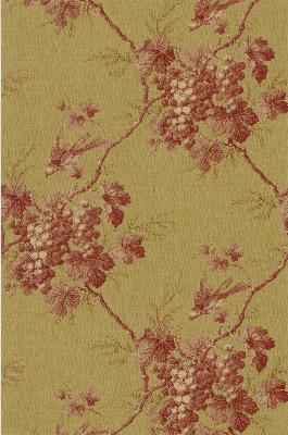 Brewster Wallcovering Napa Valley Rust Grape Toile Wallpaper Red