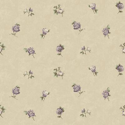 Brewster Wallcovering Sandra Grey Floral Toss Wallpaper Neutral