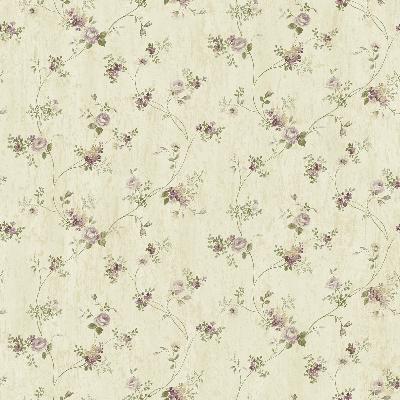 Brewster Wallcovering Virginia Grey Floral Vine Wallpaper Neutral