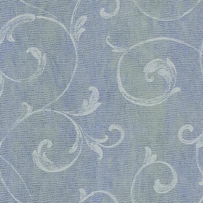 Brewster Wallcovering Gibby Blueberry Leafy Scroll Wallpaper Blue