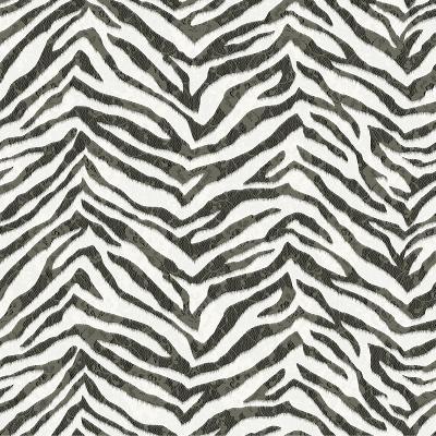 Brewster Wallcovering Mia Black Faux Zebra Stripes Wallpaper Black