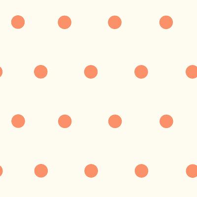 Brewster Wallcovering Kenley Orange Polka Dots Wallpaper White