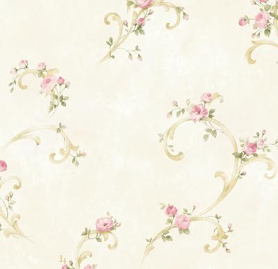 Brewster Wallcovering Neutrals Tearose Acanthus Neutral