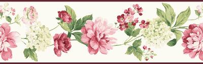 Brewster Wallcovering Red Peony Border Red