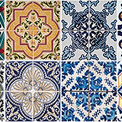 Brewster Wallcovering Azulejos Border Decal Multicolor