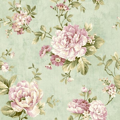 Fairwinds Studio Coralie Mint Peony Trail Mint