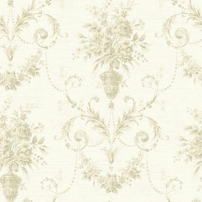 Fairwinds Studio Calantha Cream Floral Urn Damask Cream