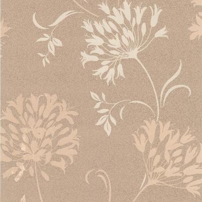 Brewster Wallcovering Nerida Taupe Floral Silhouette Taupe