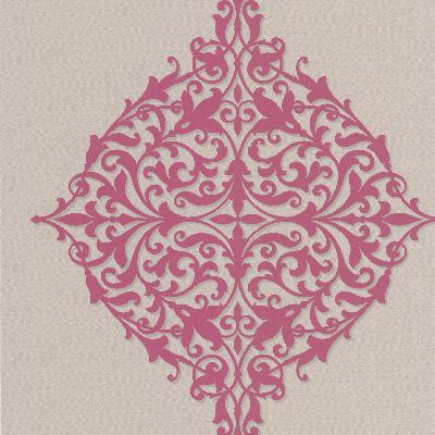 Brewster Wallcovering Pastiche Pink Classical Motif Pink